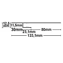 ISOLED LED drywall profile SHADOW GAP 80, anodized aluminium, 200cm, white RAL 9010