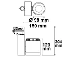 ISOLED 3-faset spot drejelig IP20, sort 