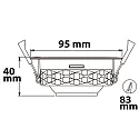 Indbygningslampe svingbar, dæmpbar IP44, hvid dæmpbar 8W 450lm 3000K CRI >94