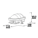 ISOLED LED luminaire for outdoor or basement usage, with HF motion sensor, IP54, 10W 4000K 980lm 110°, white / diffuse