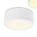 LED surface mount luminaire LUNA, IP20, indirect lightbeam, dimmable, white, 12W 2700K 600lm 120°