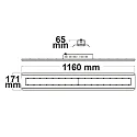 ISOLED lineært lampe Linear SK dæmpbar IP65, hvid dæmpbar 240W 31000lm 4000K 120° 120° CRI 80-89 116cm