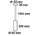 ISOLED Pendel 300 rund GU10 IP20, hvid