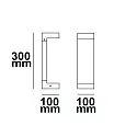 ISOLED LED pathlight BOLLARD-1, angular, IP54, 7W 3000K 300lm, aluminium, sand black, height 30cm