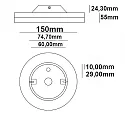 ISOLED Outdoor LED wall luminaire, IP54, round, Ø 15cm, 12W 3000K 660lm, aluminium, sand black