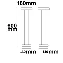 ISOLED LED pathlight BOLLARD-3, round, IP54, height 60cm / Ø 18cm, 7W 3000K 300lm, aluminium, sand black