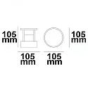 ISOLED LED Bollard pole light-5, IP54, 6W 3000K 280lm, aluminium, sand black, height 10.5cm