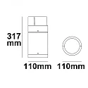 ISOLED LED Bollard pole light-6, IP54, 6W 3000K 430lm, aluminium, sand black, height 30cm