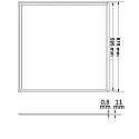 ISOLED LED panel Frame 620, dæmpbar 40W 3600lm 3000K CRI >83