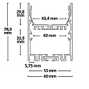 ISOLED Profil LAMP40, sølv