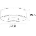 ISOLED LED under cabinet or recessed light MiniAMP, round, Ø 6cm, 24V DC, CRi >91, dimmable, 3W 3000K 240lm 60°, white