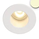 Recessed LED luminaire MiniAMP, set back, IP42, Ø 2.2cm, 24V DC, dimmable, 1W 3000K 60lm 60°, white