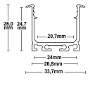 ISOLED overflade- / indbygningsprofil DIVE24, hvid