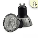 Full spectrum LED spot TOQ, GU10, 5.5W 3000K 440lm 1431cd 36°, CRi >98, dimmable, grey-black