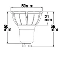 ISOLED Full spectrum LED spot TOQ, GU10, 5.5W 3000K 440lm 1431cd 36°, CRi >98, dimmable, grey-black