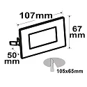 ISOLED Outdoor LED wall luminaire, recessed, IP65, angular, 2.5W, ColorSwitch 3000K|4000K|6000K, incl. mounting box