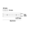 ISOLED Fuldt silikoniseret LED-strip CRI9R LINEAR 48V-FLEXBAND 2-polet hvid