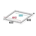 Accessory for LED panel - recessed mounting frame, aluminium, white RAL 9016