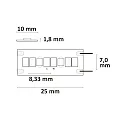 ISOLED LED CRI919 / 940 MiniAMP Flex strip, 12V, 15W, dynamic white, both sided cable with male plug, 250cm