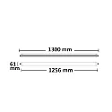 ISOLED lineært lampe stødsikker IP65, hvid  36W 3760lm 4000K CRI 80-89 129.6cm