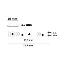 ISOLED LED HEQ830 Flex strip lens 160°, 24V, 17W, IP20, warm white