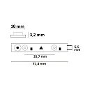 ISOLED LED HEQ840 Flex strip lens 160°, 24V, 17W, IP20, neutral white