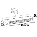 ISOLED 3-faset spot svingbar, drejelig IP20, hvid 