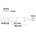 ISOLED LED UV-C MiniAMP Flex strip 270nm, for surface disinfection, IP54, 12V DC, 6W, 1-sided with male plug, 58cm, black