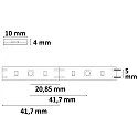 ISOLED LED UV-C MiniAMP Flex strip 270nm, for surface disinfection, IP54, 12V DC, 12W, 1-sided with male plug, 116cm, black