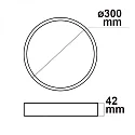 ISOLED Loftlampe PRO 300MM rund, til VDU-arbejdsstation, CCT Switch IP20, hvid dæmpbar