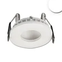 Recessed LED luminaire LUNA MiniAMP, indirect lightbeam, Ø 7.5cm, 24V DC, dimmable, aluminium, white, 4W 4000K 200lm 120°