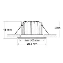 ISOLED Indbygningslampe Sys68 MiniAMP IP52, hvid dæmpbar 5W 500lm 3000K 60° 60° CRI >92