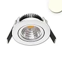 Recessed LED luminaire Sys68 MiniAMP, IP52, Ø 8.3cm, 24V DC, CRi >92, swivelling 30°, dimmable, 5W 2700K 480lm 60°