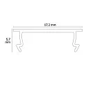 ISOLED Accessory for profile PURE12 / PURE14 / STAIRS13 - cover COVER40, opal / satined, 65% translucency, 200cm