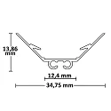 ISOLED monteringsprofil CORNER12 BORDERLESS, aluminium
