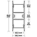 ISOLED monteringsprofil HIDE DOUBLE up / down, aluminium