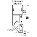 ISOLED LED surface mount profile HIDE ASYNC, for 2 LED strips, direct/ indirect 50°, aluminium, 200cm, anodized aluminium
