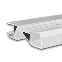 LED skirting board profile HIDE BOTTOM, for 2 LED strips, direct/ indirect, powder coated aluminium, IP20