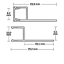 ISOLED Fliseprofil UP8, aluminium