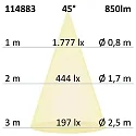 ISOLED recessed luminaire Slim68 IP40, dimmable 9W 850lm 3000K 45° 45° CRI 92
