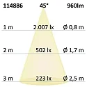 ISOLED Indbygningslampe Slim68 IP40, dæmpbar 9W 960lm 4000K 45° 45° CRI 92