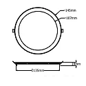 ISOLED Downlight flad, dæmpbar IP42, sølv dæmpbar