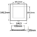 ISOLED Downlight flad, dæmpbar IP42, sølv dæmpbar