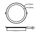 ISOLED Downlight flad, dæmpbar IP42, sølv dæmpbar
