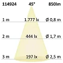 ISOLED Indbygningslampe Slim68 IP40, dæmpbar 9W 850lm 3000K 45° 45° CRI 92