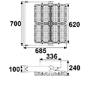 ISOLED floodlight FLOOD 900W asymmetrical, adjustable IP66, black dimmable