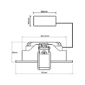 ISOLED recessed luminaire Sunset Slim68 IP40, dimmable 9W 700lm 1800-2800K 45° 45° CRI 93