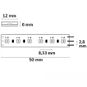 ISOLED Fuldt silikoniseret LED-strip CRI923/950-FLEX 3-polet, tunable white, vandtæt, med linseoptik hvid
