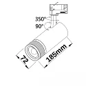 ISOLED 3-faset spot FOCUS ADJUST 24W svingbar, drejelig, omskiftelig, fokuserbar IP20, hvid 