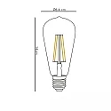 ISOLED LED glødelyskilde VINTAGE LINE LED EDISON ST64 ST64 omskiftelig E27 7W 720lm 2700K 360° CRI 80-89 